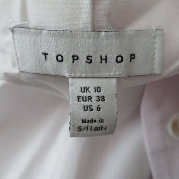 Topshop Womens Light Pink Button-Front Vest Pockets Adjustable Back Size US 6 - Picture 2 of 11
